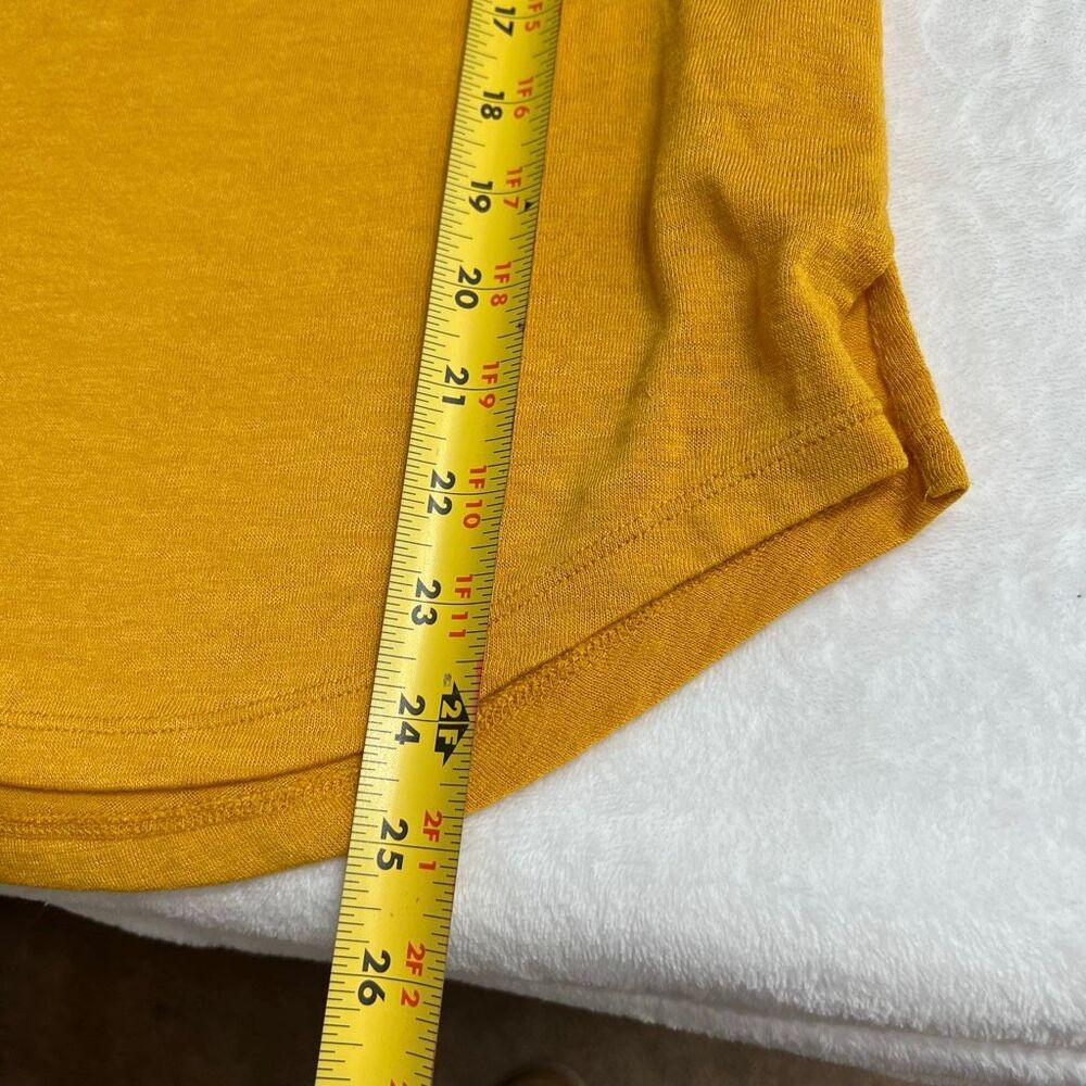 Athleta Golden Yellow V Neck Short Sleeve Tee XS Women - Picture 7 of 8
